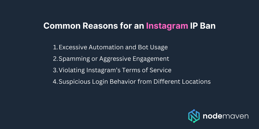 Common Reasons for an Instagram IP Ban