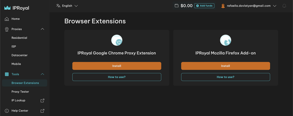 IPRoyal extensions