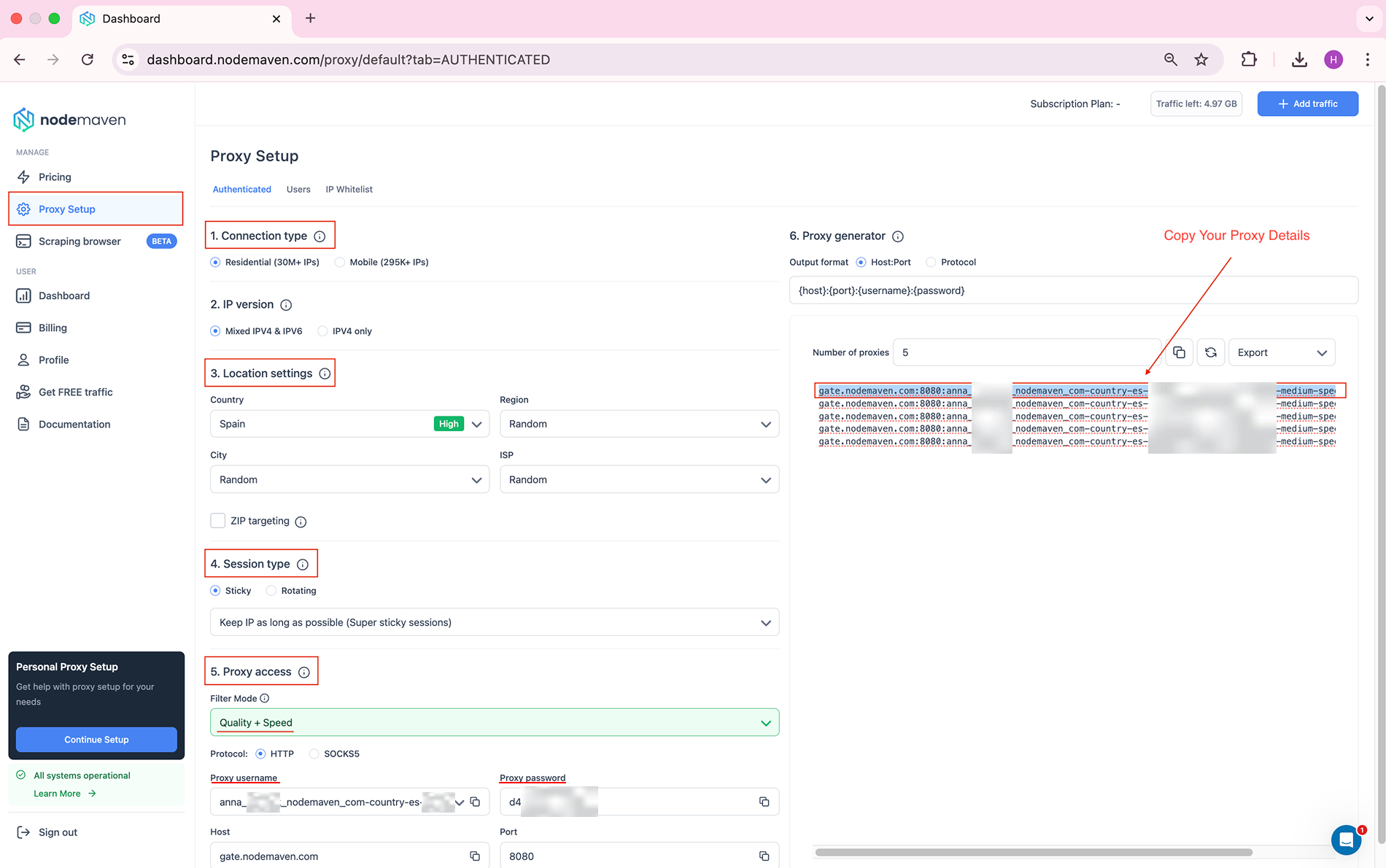 NodeMaven Dahsboard