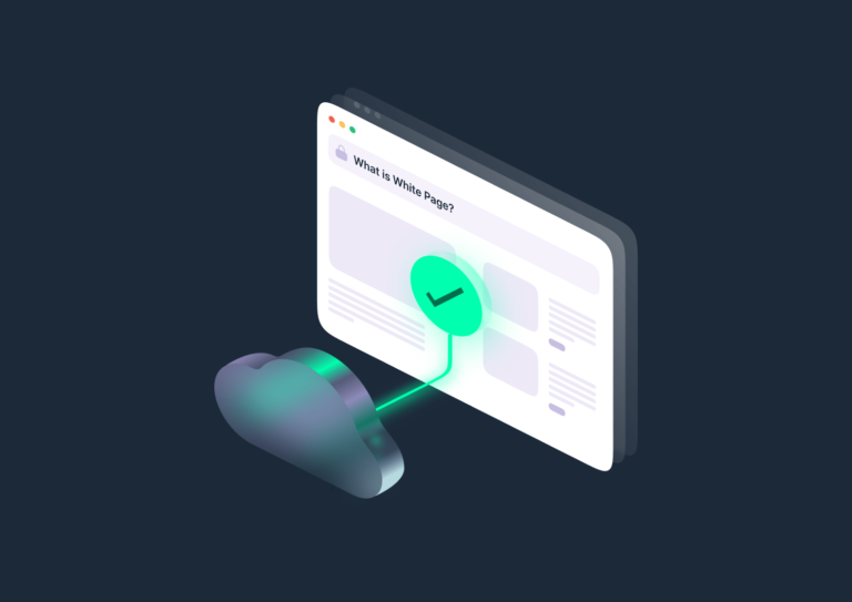 What is White Page, and what is it used for in affiliate marketing?