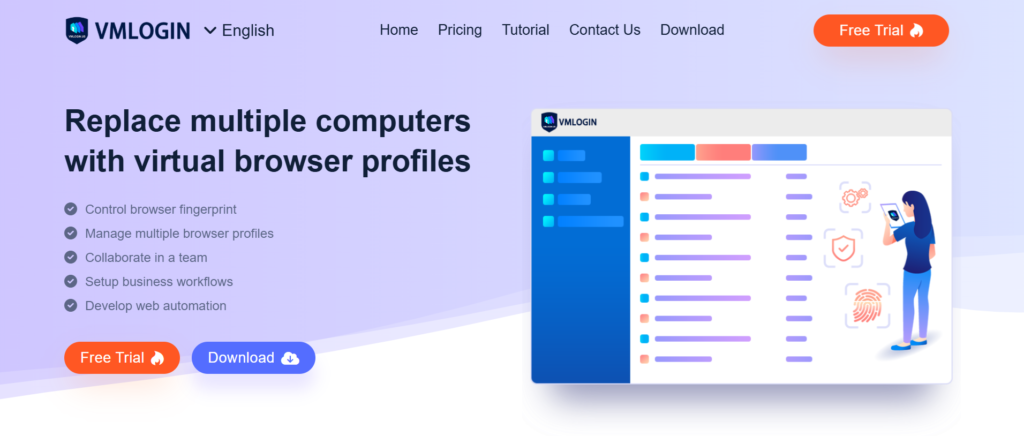 VMLogin homepage