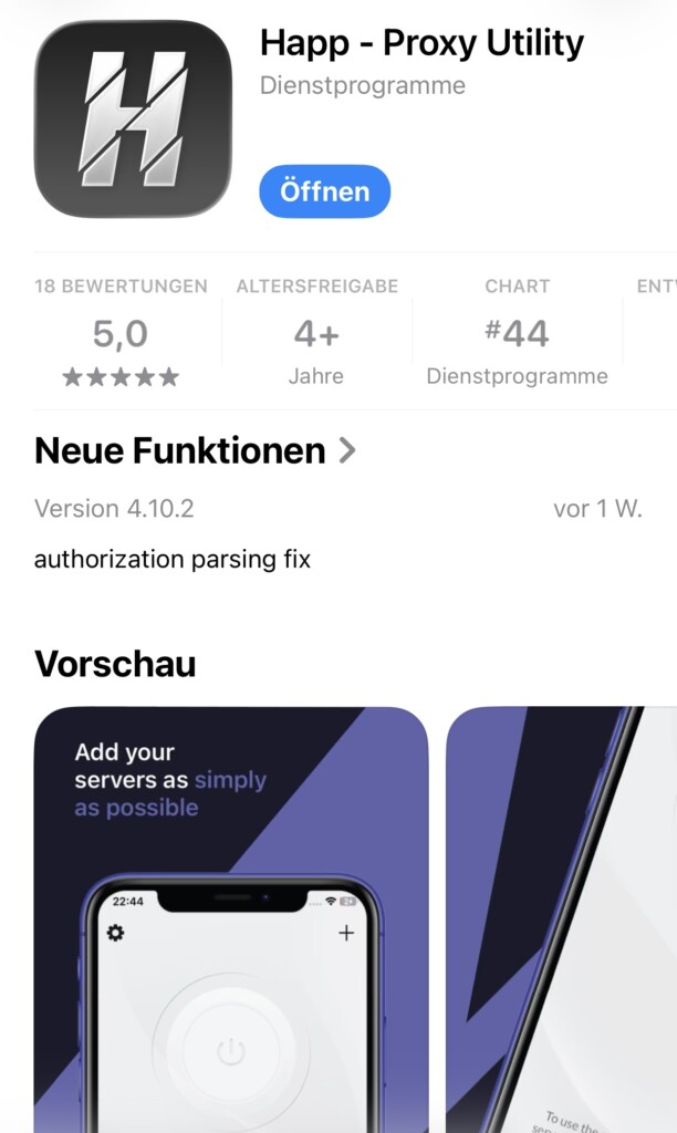 App store with Happ app