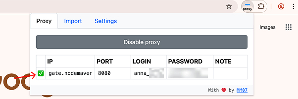 Simple Proxy Switcher Chrome Proxy Setting - NodeMaven