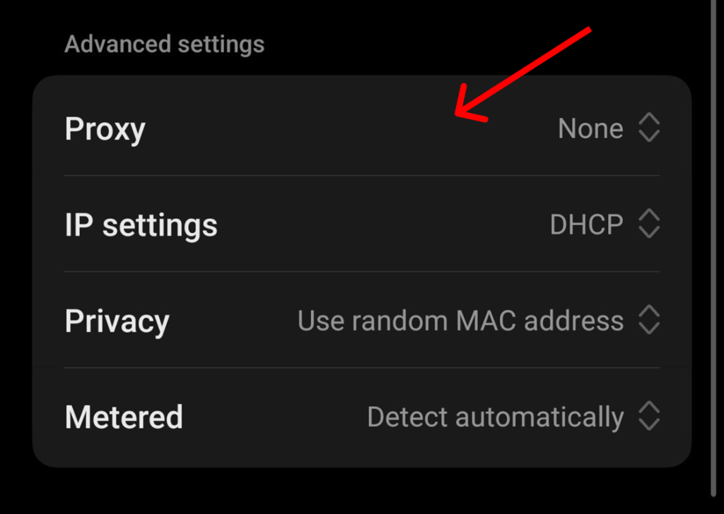 Android Proxy Settings on WiFi - NodeMaven
