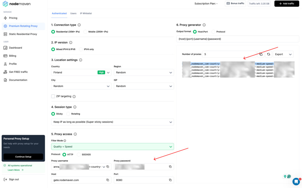 Proxy Setting NodeMaven