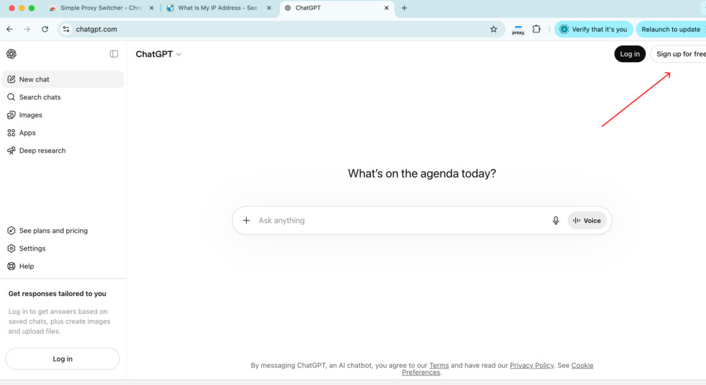 ChatGPT Sign up
