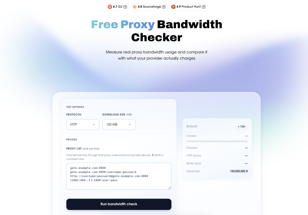 Proxy Bandwidth Checker - NodeMaven