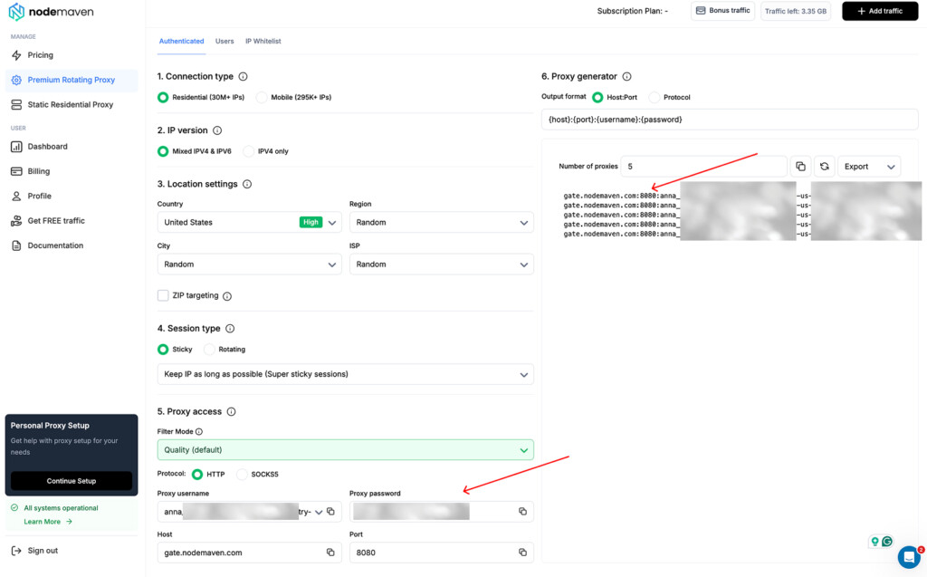 NodeMaven dashboard