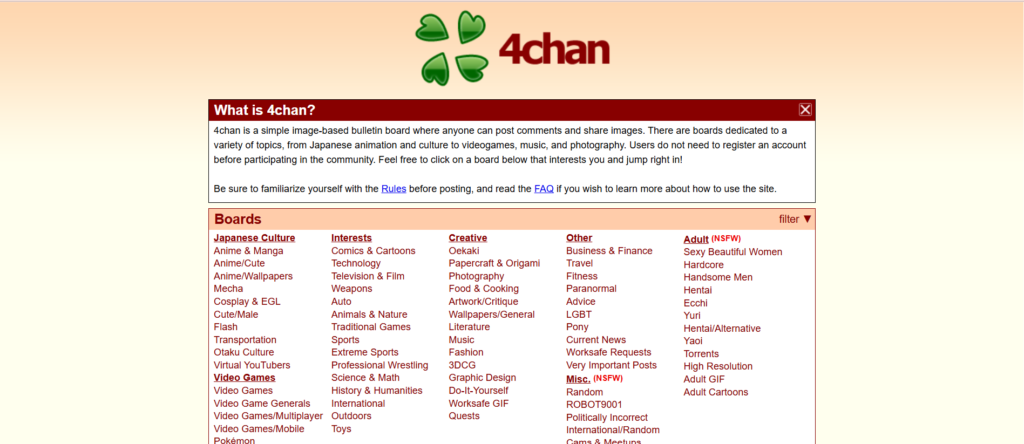 Главная страница 4chan