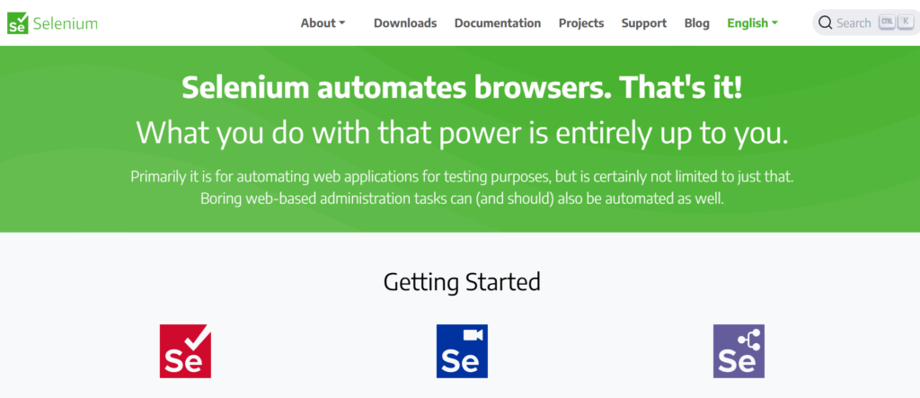 Selenium homepage