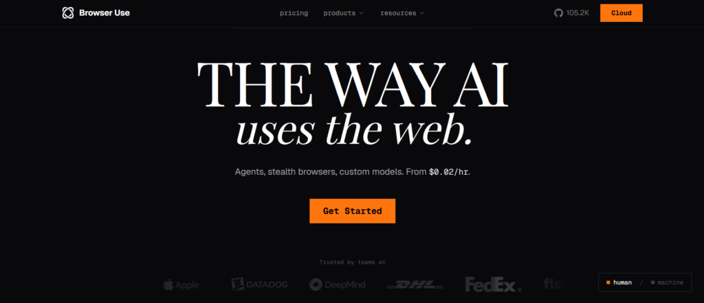 Browser use homepage
