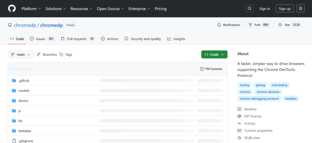Chromedp homepage