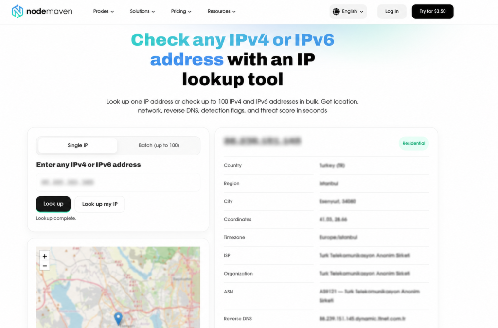 Ip lookup nodemaven