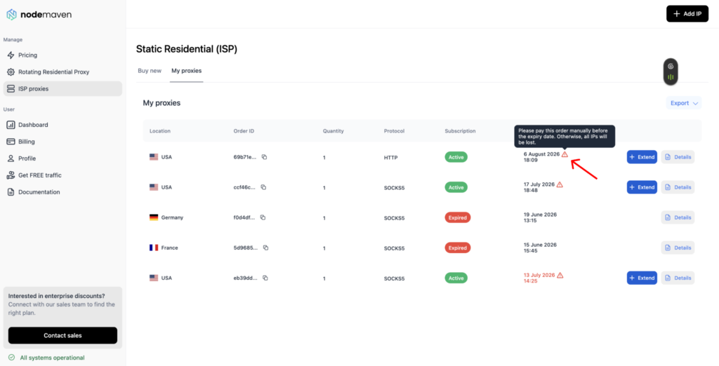 ISP Proxies Update | Auto-renewal