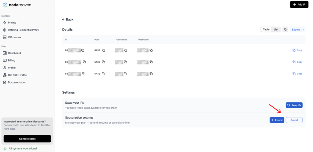 ISP Proxies Update | Extend or cancel auto-renewal