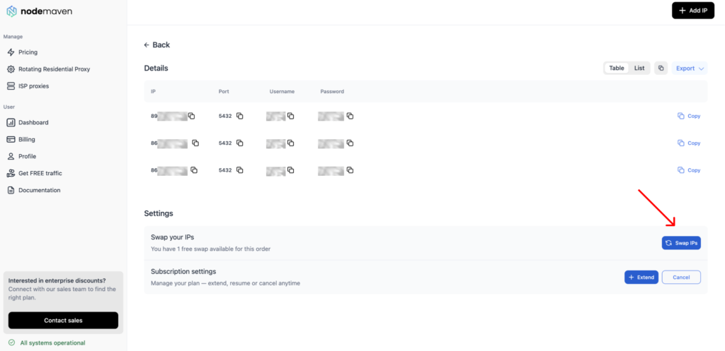 ISP Proxies Update | Swap IPs