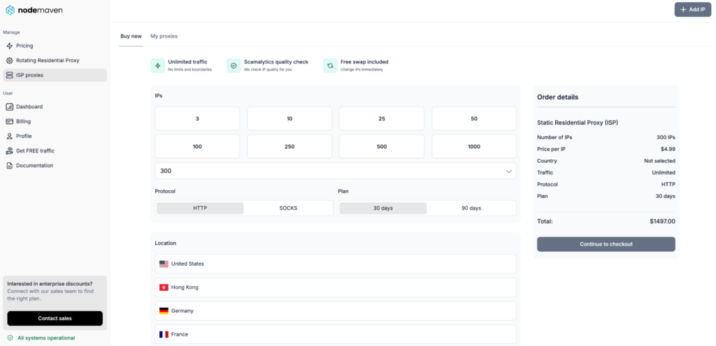 ISP Proxies Update | New design ISP checkout