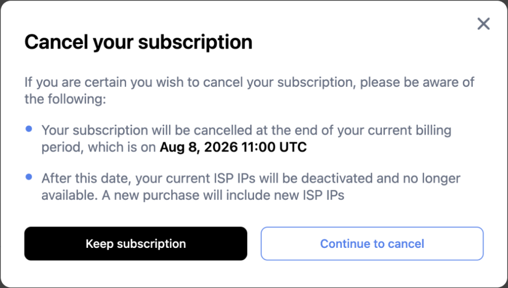 Обновление ISP-прокси | Ручное продление