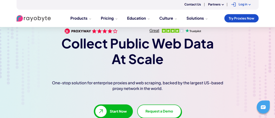 Rayobyte homepage
