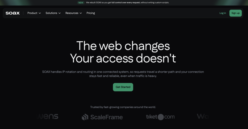 Best American Proxy Providers | SOAX website screenshot