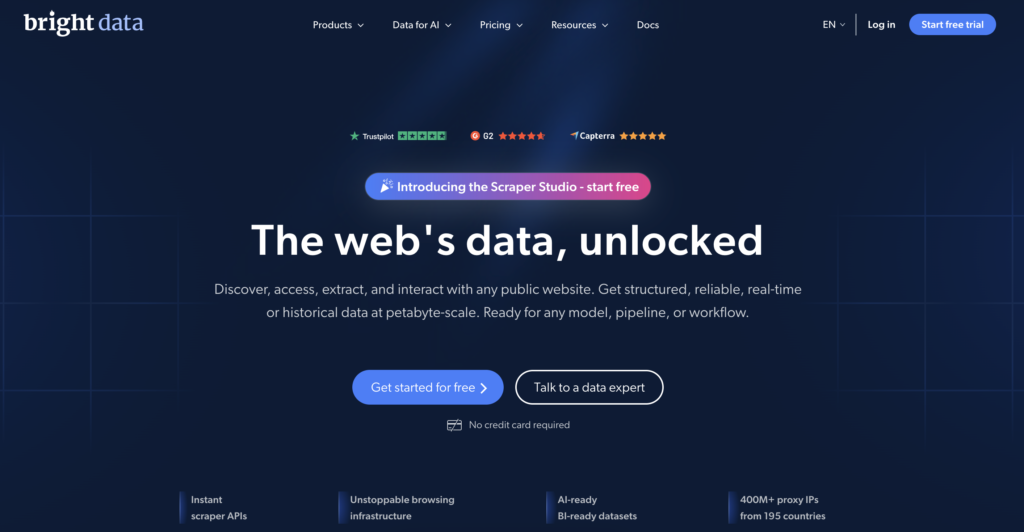 Brightdata Website Screenshot | Best UK Proxy