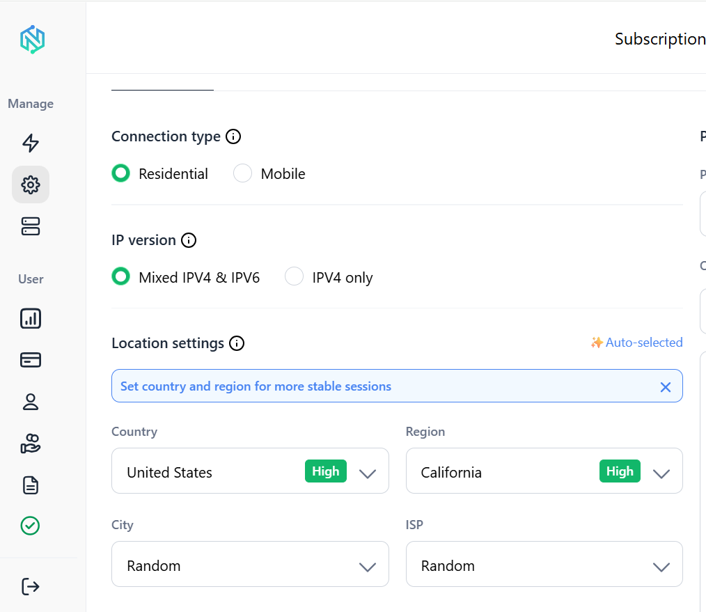 NodeMaven dashboard