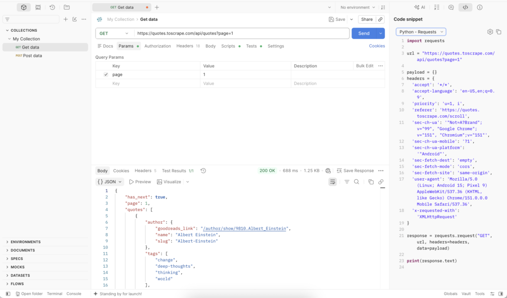 API Scraping tutorial