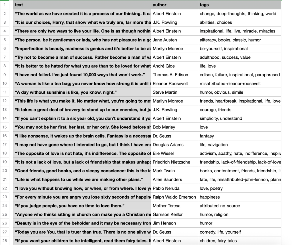 API Scraping tutorial