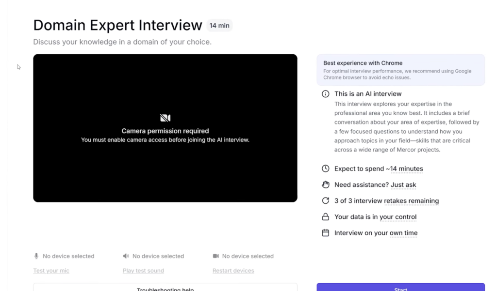 ai interview mercor ai