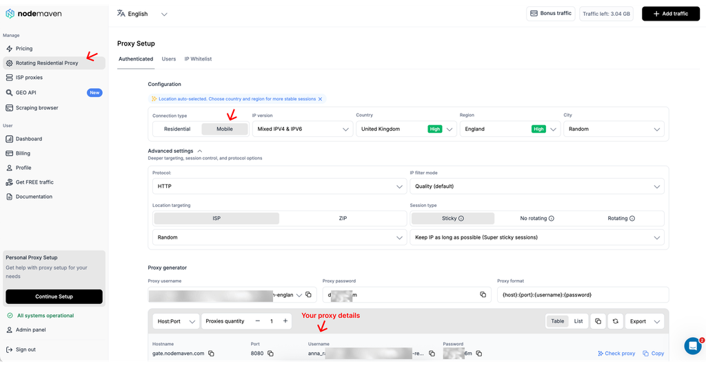 Настройка мобильного прокси | NodeMaven