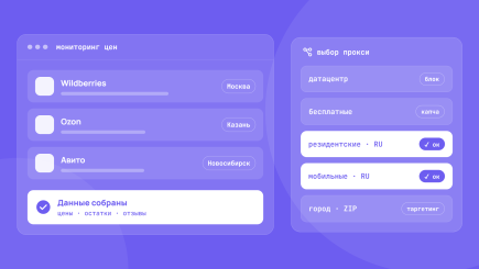 Какие прокси выбрать для парсинга Wildberries, Ozon и Авито